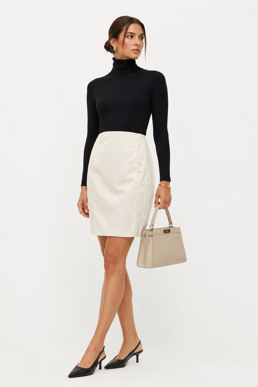 Fendi Cream Cotton Mini Skirt US 14 IT 44 Vestiaire Auth Made in Italy